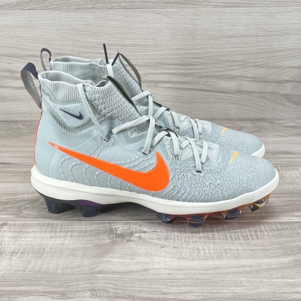Mens Size 12.5 Nike Alpha Huarache NXT MCS Mid Baseball Cleats HF1132-001 Gray